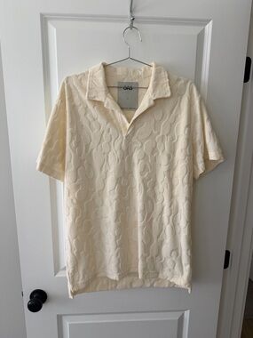 OAS Men's Cream Summit Polo Terry Shirt